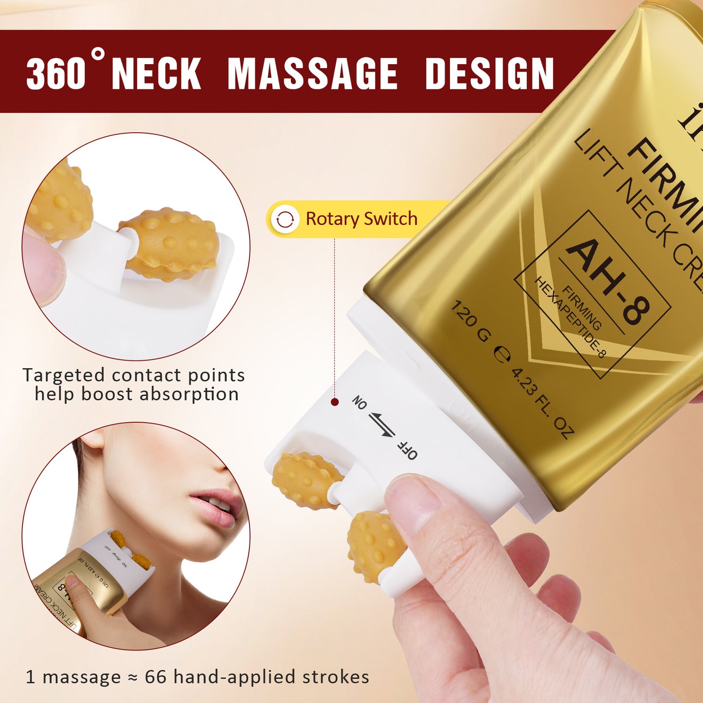 IKZEE Neck Massage Cream – Tighten, Moisturize & Nourish Skin